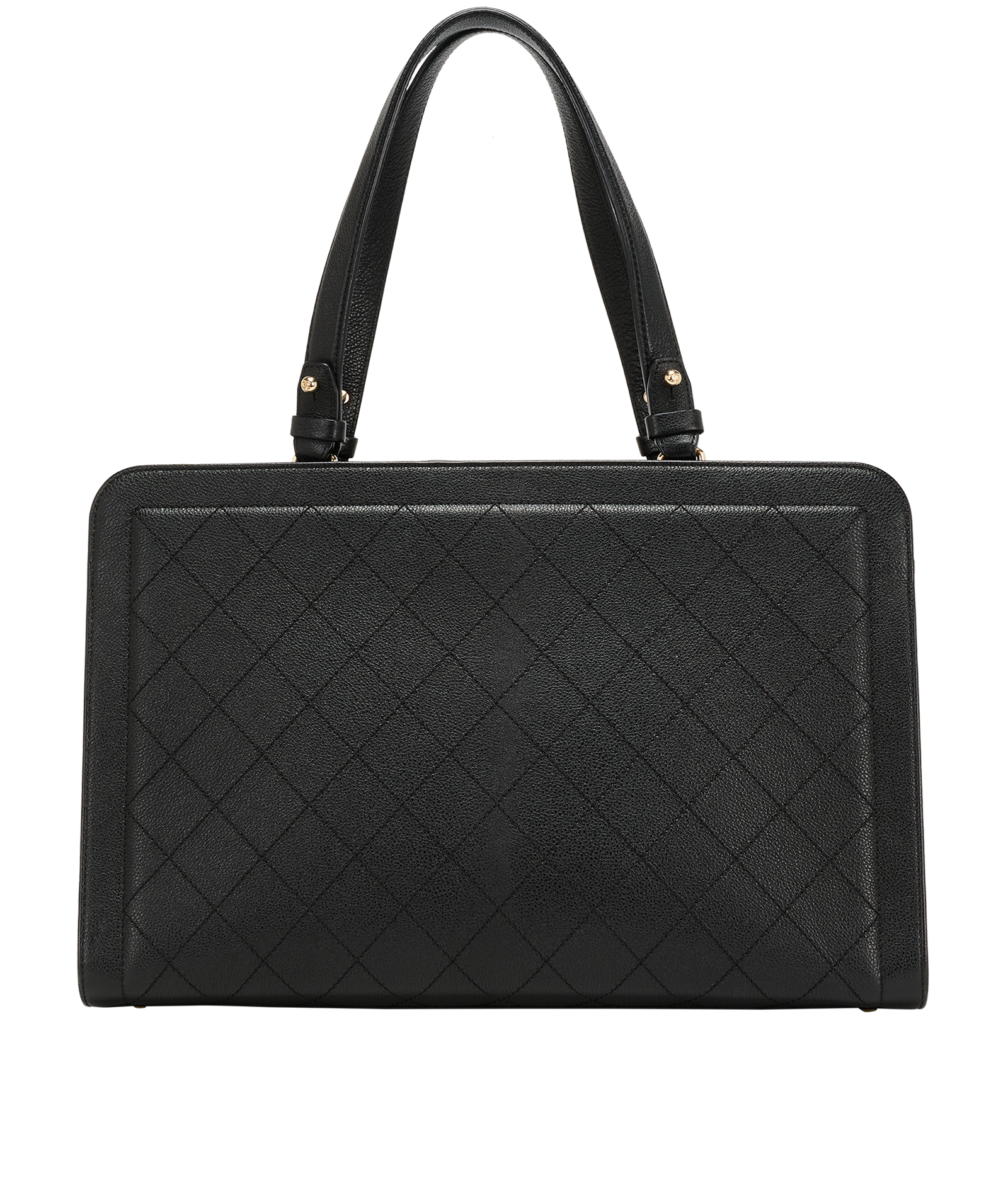 Label Click Tote, &pound;1,800, Handbags, Black, Leather, Back view